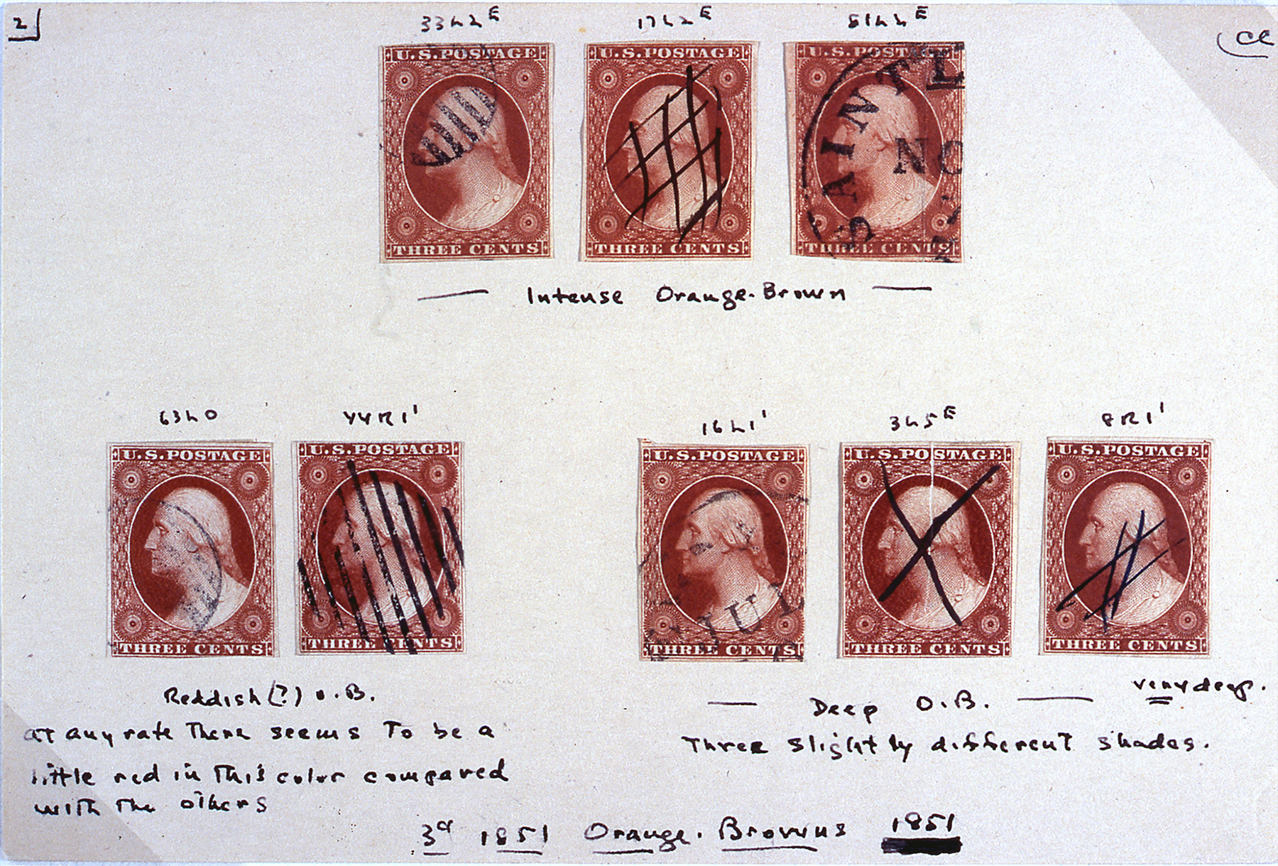 Postage Stamp Color Chart